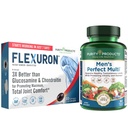 Tisztaság termékek Bundle - Férfi Tökéletes Multi + Flexuron Joint Formula Men 's Multi Supports Egészséges Vitality, Energy + More - Flexuron - 3X Jobb, mint Glucosamin & Chondroitin - 30 napos ellátás