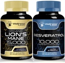 WELLNESS LABSRX Resveratrol Capsules 10000 - Lions Mane Supplement kapszula