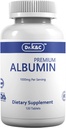 Dr.K & C Premium albumin fehérje kiegészítés - Extra Strength 1000 mg 120 tabletta Egészséges vese Máj Promote General Wellness Energy Support Life Balance 1pk