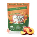 FocusFuel Energy Chews - Peach Flavor (15 Servings) - 100mg koffein + Alpha GPC + L- Theanine + B12, Magnézium - Smooth Focus & Energy - No Crash or Jitters