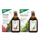 Floradix by Salus Gallexier Herbal Bitters (8.5 oz) & Iron & Herbs (8.5 oz) Bundle - Herbal Bitter for Digestive Supplement * - Iron Supplement for Healthy Energy Support *
