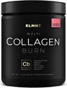 ELMNT Super Collagen Burn for Women w. Probiotics, Hyaluronic Acid, Apple C Vinegar, KSM66, Biotin + Premium Colageno Multi Collagen Protein Powder for Weight Loss, Fat Burner, Hair, Skin + (R- Lemonade)