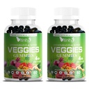 VITINITY Veggies Supplement-Made mit echten Super-Veggies Köstliche Gummis(120 Chews),30 Veggies,Herbs,Fruit und Gemüse-Ergänzung,Non-GMO,Pectin-Based,Gluten-Free,No More Pills (60 Day)