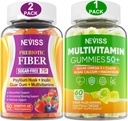 NEVISS Bundle - Nők és férfiak 50 + Multivitamin 1 Pack és Prebiotikus Fiber 2 Pack