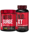 Jacked Factory Nitrosurge Shred Thermogenic Pre- Edzés Blueberry Lemonade & N.O. XT Nitric Oxide Booster férfiaknak és nőknek