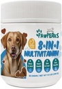 8-in-1 Dog Multivitamin – Glucosamin für Gelenkgesundheit, Probiotika & Verdauungsenzyme – Grainfreie Ergänzung für Haut, Mantel & Immununterstützung – Chicken Flavor – 90 Chews