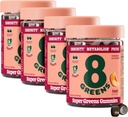 8Greens Supergreens Gummies | Super Greens Powder Superfood Gummy für Stoffwechsel, Immunität & Fokus, Verdauungs-Gesundheitsenzyme, Organisch: Chlorella, Spirulina, Aloe Vera, Peach Flavor, 200 Count