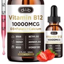 B12-vitamin Folyékony cseppek Sublingual 10000 mcg, Triple B- 12 Complex Supply, Metil & Metilcobalamin Keverék nők és férfiak számára, Hangulat & Energia booster, MethylB12 metabolizmus és egészség támogatására