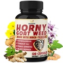 BMVINVOL Horny Goat Weed férfiaknak és nőknek Maca, Tribulus, Ginseng, Ashwagandha, Tongkat Ali - 120 kapszula 4 hónapos ellátásért