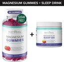Zuckerfreie Magnesium-Gummien (180 Gummi) und Magnesium-Nachtzeit-Pulver mit Magnesium-Zitrat, Melatonin, L-Theanin und GABA - Vegan, Gelatine-frei, Glutenfrei, Non-GMO