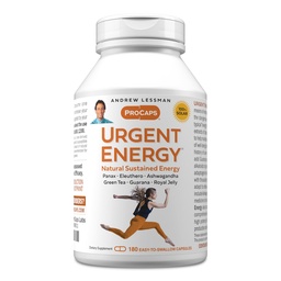 ANDREW LESSMAN Sürgős Energia 180 kapszula - biztonságos, egészséges eszközökkel javítja az energiaszinteket és érzéseket a Well- Being, Green Tea, Guarana, Ginseng, Royal Jelly, Ashwagandha, B- Complex
