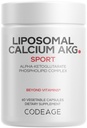 Kodeage Liposomal Kalcium AKG kiegészítés - Kalcium Alpha- Ketoglutamid - 2 hónapos ellátás - Liposomal Szállítás - 1 Kapszula Per Serving - Non-GMO, gluténmentes - 60 kapszula