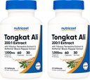 Nutricost Tongkat Ali 1000 mg, 60 Caps (2 üveg) - 30 Servings Per Bottle, Veggie Caps, Non-GMO, Gluten Free