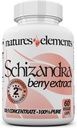 Schizandra Berry kivonat - 10: 1 Standard kivonat 2% Schizandrins - 1000mg Per Serving - 60 Veggie kapszula - Non-GMO, gluténmentes - hagyományos kínai Herb