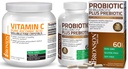 Bronson probiotikus 50 milliárd CFU + prebiotikus Apple polifenolokkal és ananászos gyümölcskivonattal C-vitamin por tiszta aszkorbinsav oldható finom nem GMO kristályok