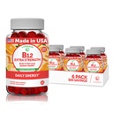 B12-vitamin gumi felnőtteknek - Tasest Proprietary Formula - 3000mcg Metil B- 12 magas abszorpciós energia gumik - Non-GMO Vegan Vit B12 - rágóképes B 12 az energia és a csontegészség - 6 csomag