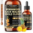 11in1 2100mg Fekete Walnut Wormwood Cates Tinture, Oregano & 7 Morning - Wormwood Liquid Drops -Ananász Flavor - 2 FL OZ - 60 napos ellátás