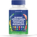 Superfood MD Eye Health Vitamins Bilberry Lutein & Zeaxantin Likopin Resveratrol Szőlőmag kivonat Astaxanthin- AREDS 2 - Eye Vitamin - 60 kapszula