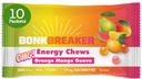 Bonk Breaker Energy Chews with Electrolytes, Orange Mango Guava, Easy to Chew Energy Gumies, 10 Pack