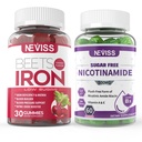 NEVISS Vegan vaskiegészítés, Gentl Iron + Sugar Free Nicotinamide 500mg gumik