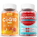 NEVISS Sugar- Free CoQ10- 250mg / 500mg Töltött gumik + Sugar Free probiotics gumik