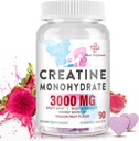 3000 MG Creatine Monohidrát nőknek és férfiaknak, Creatine Pills BCAA-val és hidrolizált Collagen Creatine Chews tabletta teljesítmény és helyreállítás, Erő, Sárkánygyümölcs Flavor, 90 tabletta
