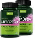 Herdmood Silymarin Milk Thistle Máj Detox kapszula Zsírmáj, Alcachofa y Cardo Mariano con Silimarina para el Higado Graso, Máj Cleanse Detox & javítási képlet w / Artishough kivonat. 240Számolj