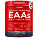 Mino Essential Amino Acids kiegészítés. Berry Blast, koffeines por. Mind a 9 EAA, BCAA és a tökéletes Amino edzések, Amino Energy, és építeni izom, és Recover gyorsabb.