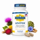 Levitox - Milk Thistle máj méregtelenítő kiegészítés Gyermekláncfű Gyökérrel és articsóka kivonat - Támogatja a máj egészsége, anyagcsere és emésztés - 60 kapszula