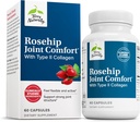 Terry Natural Rosehip Joint Comfort - Egészséges közös mobilitás és rugalmassági támogatás kiegészítés - II. típusú kollagén kiegészítés - közös szerkezet és porc kiegészítés - 60 kapszula