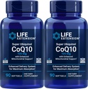 Life Extension COQ10 Super Ubikinol 100mg 90 Számolás (2-es csomag) fokozott mitokondriális támogatással
