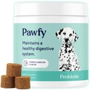 Pawfy Probiotics for Dogs | Unterstützt Verdauungs-Gesundheit, Durchfall für kleine, große Hunde | verbessert die Gesundheit von Gut | Anti-Just-Ergänzungen | Hautgesundheit Saisonale Allergien Unterstützung - 30 Chews (Bacon)