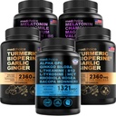 MEDCHOICE Turmeric & Ginger (240ct), Sleep Melatonin (180ct) és Nootropic Brain (60ct) Supplement Bundle - Wellness Trio for Brain, Sleep, & Immune Support - Vegan, Non-GMO, gluténmentes
