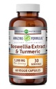 Amazing Formulas Boswellia Extract & Turmeric Supplementary - 124; 1200 Mg Per Serving - 124; 60 Veggie Capsule - 124; Non- GMO - 124; Gluten Free - 124; Made in USA - 124;
