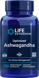 Life Extension Optimalizált Ashwagandha, 150 Veg Caps - Non-GMO, glutén mentes, vegetáriánus kapszula
