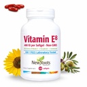 ÚJ ROOTS HERBAL-vitamin E 400 NE Kapszula 124; Szerves antioxidáns kiegészítés 124; Mind a 8 típusú E-vitamin Brain & Vision Support Aviation 124; 4 Tocopherols & 4 Tocotrienols for Women & Men (120 Softgels)
