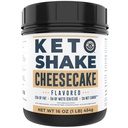 16oz Cheesecake Keto Meal csere shake - alacsony széntartalmú keto fehérje por mix, magas zsírtartalmú fehérje A kókuszos olajpor, a kollagén-peptidek és a Real USA Cream Cheese MCT-jével rázzuk - 2 Net Carbs