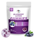 Blueberry Lutein Eye Vitamins Gummis mit 180 Zähler - 3 Monate Versorgung, Vegan Eye Health Supplement für Kinder und Erwachsene, Lutein Gummis für Vision Clarity und Blue Light Support