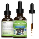 Pet Wellbeing Pet Melatonin kutyáknak - Támogatja Adrenal Health, Cortisol Balance, Segít fenntartani a normál alvási minták - Veterinarián- Formulált folyadék kiegészítés 2 fl oz (59 ml)