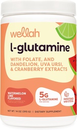 Wellah L- Glutamin Por Görögdinnye Lime (50 adag) - 5g L- Glutamin Per Serving, Stevia-val édesítve