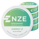 NZE koffein Nootropic Pouches (Spearmint) - Energy Pouches with 50mg koffein, Alpha GPC, L- Tyrosine & L- Theanine with No Cukor vagy mesterséges édesítők - 15 Pouches per Can - 5 Pack