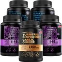 MEDCHOICE Turmeric & Ginger (120ct), Sleep Melatonin (180ct) és Nootropic Brain (120ct) Supplement Bundle - Wellness Trio for Brain, Sleep, & Immune Support - Vegan, Non-GMO, gluténmentes