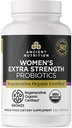 Ancient Nutrition Regenerative Organic Certified Probiotics for Women, Probiotics Women 's Extra Strength, Healthly Digestion and Immune System Function Support, 25 Million CFU * Per Serving, 60 Count