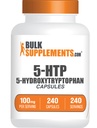 BulkSupplemens.com 5- HTP kapszula - 5- Hydroxytryptophan, Amino Acid kiegészítés - Gluten mentes, 1 kapszula adagonként, 240 gróf (1-es csomag)