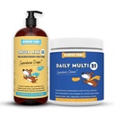 WONDER PAWS Omega Max Fish Oil Plus Daily Multivitamin Chews - a Dog Joint Health, Bőr Nedvesség, Immunrendszer Support & Daily Wellness - Omega Max 16 Ounces - Multivitamin 60 Chews