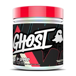GHOST Pump Nitric Oxide Powder, Natty - 40 Servings - Sugar & Stim- Free Pre- Edzés kiegészítők - L- Citrullin, Arginine Nitrate & L- Glutation - Soy & Gluten- Free, Vegan