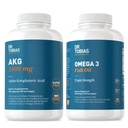 Dr. Tobias AKG Supplement & Omega 3 Fish Oil, Support Cellular Energy & Általános egészség AKG és Triple- Strength Omega 3 EPA & DHA, Non-GMO