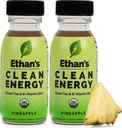 Ethan Organic Clean Energy Shots Ananász, Sugar Free Natural Pre- Workout Focus Boost, Gluten Free, Vegan, B6 & B12-vitamin C zöld tea kivonat és Guayusa (2 csomag 2oz Shots)