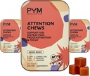 PYM Figyelem Chews Support for procrastination, Focus & Productivity, 60 Count A124; 518mg L- karnitin, 54mg Tyrosine, 11mg L- Taurin - Caffeine- Free Aviation 124; All- Natural Mood Boost Supplement Made in USA