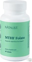 NATALIST MTHF Folate 1000 mcg (L- 5- MTHF) támogatja az egészséges termékenységet és terhességet nők számára - Napi folsav kiegészítés Reproduktív egészség & magzati fejlődés - Vegan, gluténmentes - 60 tabletta